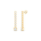 14K Yellow Gold Diamond Earrings for Everyday Wear with Fine Detail - Splendid Jewellery