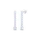 14K White Gold Diamond Earrings for Everyday Wear for Everyday Wear - Splendid Jewellery