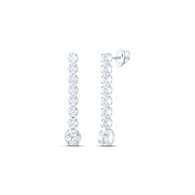 Load image into Gallery viewer, 14K White Gold Diamond Earrings for Everyday Wear for Everyday Wear - Splendid Jewellery
