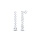 14K White Gold Diamond Earrings for Everyday Wear for Everyday Wear - Splendid Jewellery