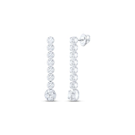 14K White Gold Diamond Earrings for Everyday Wear for Everyday Wear - Splendid Jewellery