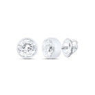 14K White Gold Diamond Stud Earrings 1/4 Cttw - Splendid Jewellery