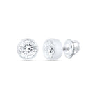 14K White Gold Diamond Stud Earrings 1/4 Cttw - Splendid Jewellery