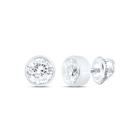14K White Gold Diamond Stud Earrings 1/4 Cttw - Splendid Jewellery