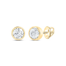 Load image into Gallery viewer, 14K Yellow Gold Elegant Stud Earrings with Diamond Gift Edition - Splendid Jewellery
