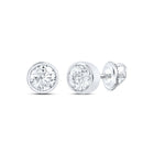 14K White Gold Modern Diamond Earrings for Everyday Wear - Splendid Jewellery