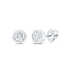 Diamond Stud Earrings in 14K White Gold - Splendid Jewellery