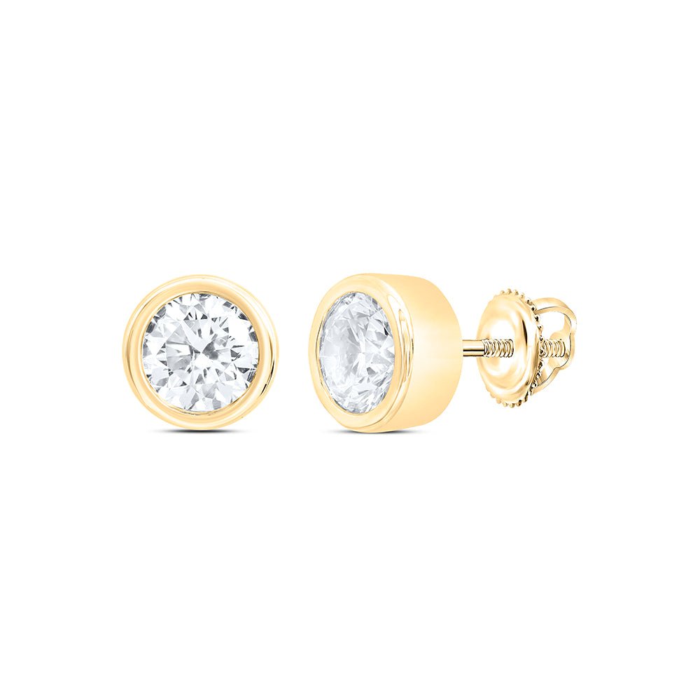 14K Yellow Gold Diamond Earrings for Everyday Wear with Natural Sparkle - Splendid Jewellery