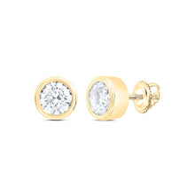 Load image into Gallery viewer, 14K Yellow Gold Diamond Earrings for Everyday Wear with Natural Sparkle - Splendid Jewellery