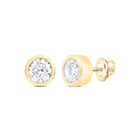 14K Yellow Gold Diamond Earrings for Everyday Wear with Natural Sparkle - Splendid Jewellery