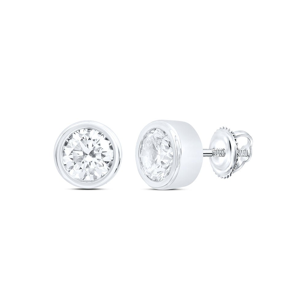 14K White Gold Diamond Stud Earrings Gift Edition - Splendid Jewellery