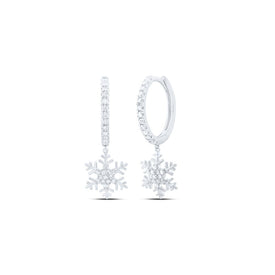 10K White Gold Diamond Earrings 3/8 Cttw with Elegant Styling - Splendid Jewellery