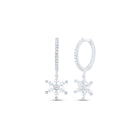 10K White Gold Modern Diamond Earrings with Fine Detail - Splendid Jewellery