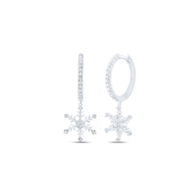 Load image into Gallery viewer, 10K White Gold Modern Diamond Earrings with Fine Detail - Splendid Jewellery
