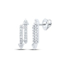 Diamond Earrings in 10K White Gold for Everyday Wear - Splendid Jewellery