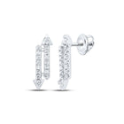 Diamond Earrings in 10K White Gold for Everyday Wear - Splendid Jewellery