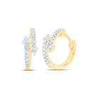 10K Yellow Gold Modern Diamond Earrings for Everyday Wear - Splendid Jewellery