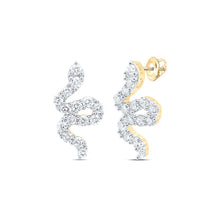Load image into Gallery viewer, 14K Yellow Gold Luxury Diamond Earrings with Fine Detail - Splendid Jewellery