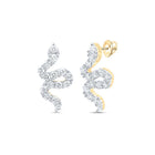 14K Yellow Gold Luxury Diamond Earrings with Fine Detail - Splendid Jewellery