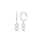 10K White Gold Gift - Ready Diamond Earrings with Fine Detail - Splendid Jewellery