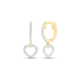 10K Yellow Gold Modern Diamond Earrings Gift Edition - Splendid Jewellery
