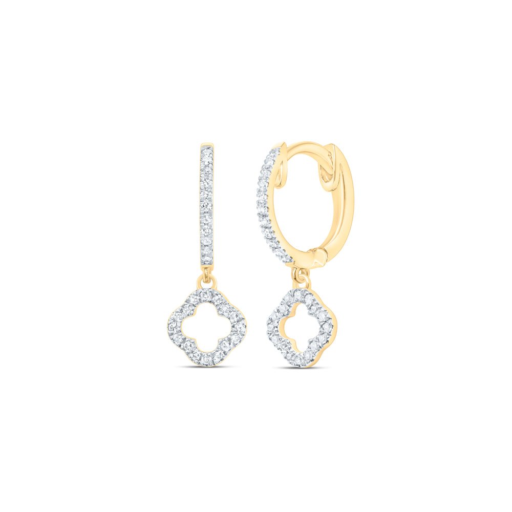10K Yellow Gold Diamond Earrings 1/6 Cttw with Elegant Styling - Splendid Jewellery