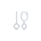 10K White Gold Modern Diamond Earrings with Fine Detail - Splendid Jewellery