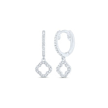 Load image into Gallery viewer, 10K White Gold Modern Diamond Earrings with Fine Detail - Splendid Jewellery