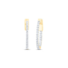 Load image into Gallery viewer, Oval Diamond Earrings in 10K Yellow Gold - Splendid Jewellery