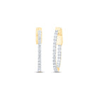 Oval Diamond Earrings in 10K Yellow Gold - Splendid Jewellery
