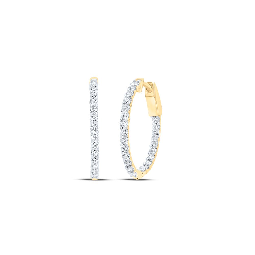 10K Yellow Gold Gift - Ready Diamond Earrings with Elegant Styling - Splendid Jewellery