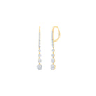 14K Yellow Gold Modern Diamond Earrings Gift Edition - Splendid Jewellery