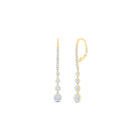 14K Yellow Gold Modern Diamond Earrings Gift Edition - Splendid Jewellery
