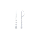 Diamond Earrings in 14K White Gold with Elegant Styling - Splendid Jewellery