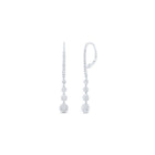 Diamond Earrings in 14K White Gold with Elegant Styling - Splendid Jewellery