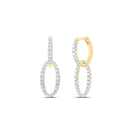 14K Yellow Gold Diamond Earrings for Everyday Wear Gift Edition - Splendid Jewellery
