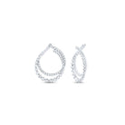 14K White Gold Diamond Hoop Earrings 1/2 Cttw - Splendid Jewellery