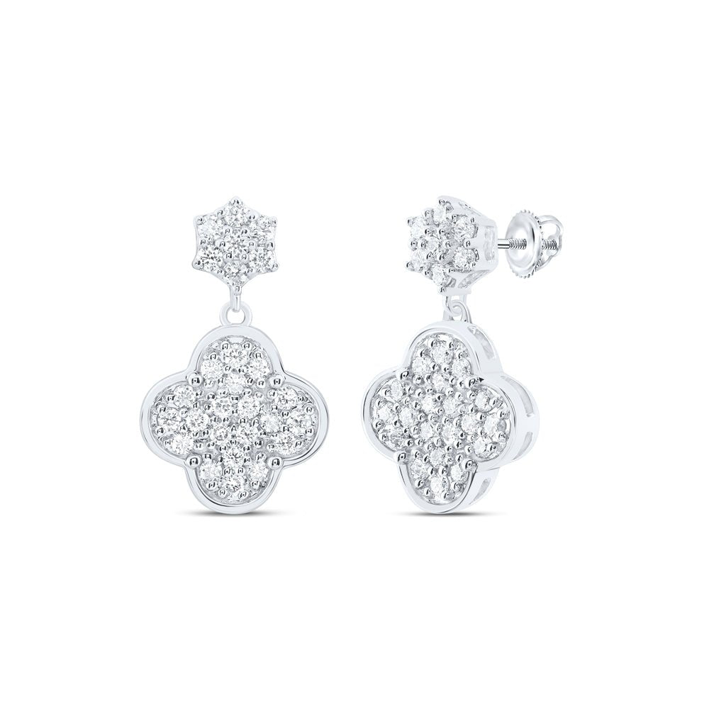 Diamond Earrings in 14K White Gold - Splendid Jewellery