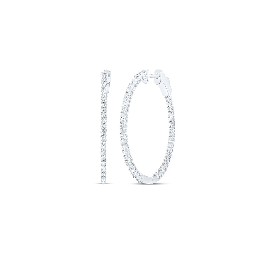 10K White Gold Diamond Earrings for Everyday Wear with Elegant Styling - Splendid Jewellery