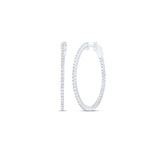 Load image into Gallery viewer, 10K White Gold Diamond Earrings for Everyday Wear with Elegant Styling - Splendid Jewellery