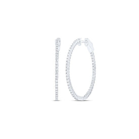 10K White Gold Diamond Earrings for Everyday Wear with Elegant Styling - Splendid Jewellery