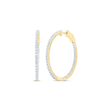 Load image into Gallery viewer, Diamond Hoop Earrings with Natural Sparkle for Everyday Wear - Splendid Jewellery