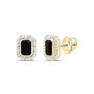 10K Yellow Gold Emerald Earrings 1/4 Cttw - Splendid Jewellery