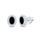 10K White Gold Modern Diamond Earrings with Elegant Styling - Splendid Jewellery