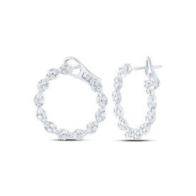 Diamond Earrings 1 5/8 Cttw - Splendid Jewellery