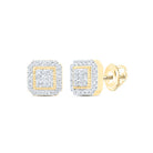10K Yellow Gold Gift - Ready Diamond Earrings with Elegant Styling - Splendid Jewellery