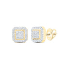 10K Yellow Gold Gift - Ready Diamond Earrings with Elegant Styling - Splendid Jewellery
