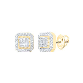 10K Yellow Gold Gift - Ready Diamond Earrings with Elegant Styling - Splendid Jewellery