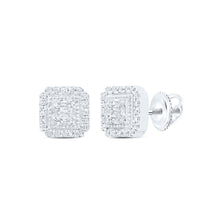 Load image into Gallery viewer, 10K White Gold Elegant Earrings with Diamond for Everyday Wear - Splendid Jewellery
