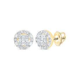 10K Yellow Gold Modern Diamond Earrings Gift Edition - Splendid Jewellery